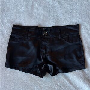 Black Satin Shorts